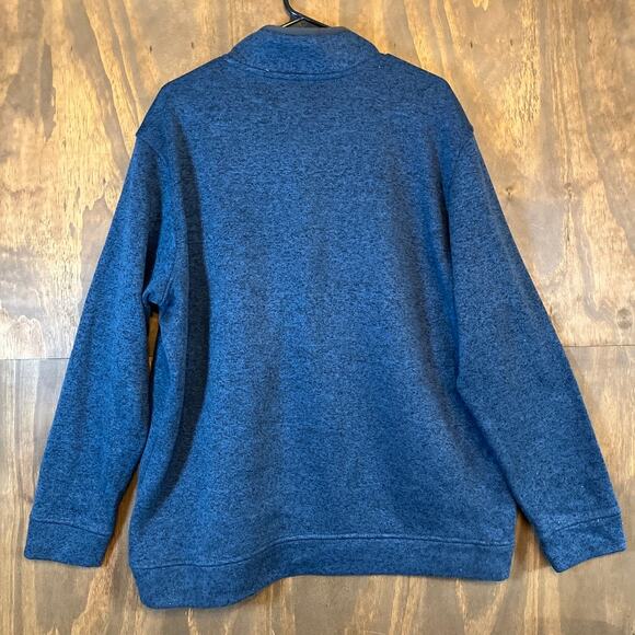 Eddie Bauer Mens Sweatshirt Blue Radiator Fleece Snap Mock Neck Long Sleeve XXL - Picture 9 of 11